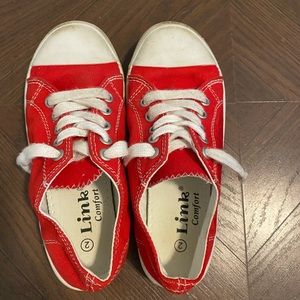Kids red sneakers